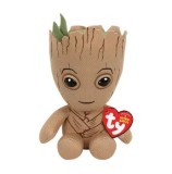 Jucarie de plus Ty Beanie Babies - Marvel Groot, 15 cm