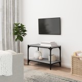 VidaXL Comodă TV, gri sonoma, 60x33x41 cm, lemn prelucrat și oțel 819320