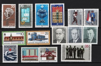 GERMANIA (DDR) 1984 &amp;ndash; ANIVERSARI. PERSONALITATI. CLADIRI, 9 SERII MNH, DB2 foto