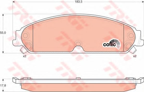 Set placute frana,frana disc LANCIA THEMA (LX) (2011 - 2016) TRW GDB4134