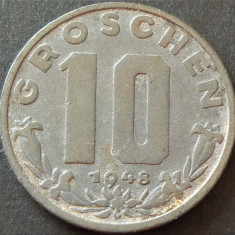 Moneda istorica 10 GROSCHEN - AUSTRIA, anul 1948 * cod 4870 A