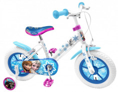 Bicicleta pentru fetite cu roti ajutatoare, 16&amp;amp;quot; 5-7 ani Frozen foto