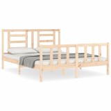 Cumpara ieftin Cadru de pat fara saltea, 160x200 cm, lemn masiv pin