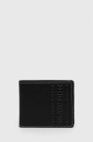 Pepe Jeans portofel de piele Arnold barbati, culoarea negru