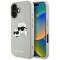 Husa pentru iPhone 16 - Karl Lagerfeld 3D Design (KLHCP16SRBCKCHLE) - Beige Rubber Karl&amp;Choupette