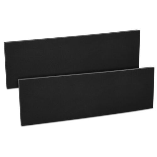 Set 2 Protectii perete autoadezive pentru usa auto 40 x 12 x 1.5 cm, Kwmobile, Negru, EVA, 46972.01