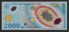 Romania, 2000 LEI 1999, polimer, UNC_serie 002D0107719 foto