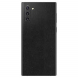 Cumpara ieftin Set Folii Skin Acoperire 360 Compatibile cu Samsung Galaxy Note 10 (Set 2) - ApcGsm Wraps Leather Black, Negru, Silicon, Oem