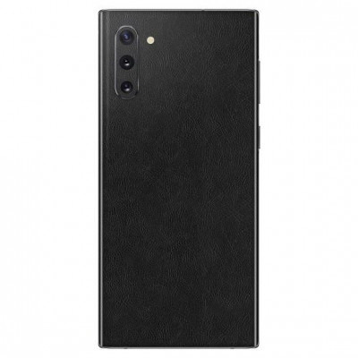 Set Folii Skin Acoperire 360 Compatibile cu Samsung Galaxy Note 10 (Set 2) - ApcGsm Wraps Leather Black foto