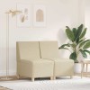 VidaXL Unitate Sofa Modulară Fără Brațe 2 pcs Crem 55 x 74 x 82 cm 3399755