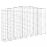 Cumpara ieftin Cos gabion arcuit 400x50x220/240 cm fier galvanizat