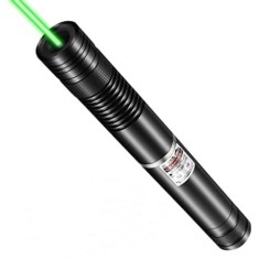Laser cu efecte 3D, portabil, cu acumulator, incarcare USB, cu carcasa metalica, 5 capete interschimbabile, lumina verde, cu cheita de blocare/debloca