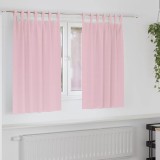 Cumpara ieftin Perdele cu perdele 2 pcs Roz bebeluș Poliester