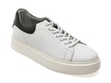 Pantofi sport BRAVELLI albi, 37713, din piele naturala