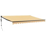 Cumpara ieftin Copertina retractabila automata, galben si alb, 4,5x3 m