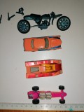 Cumpara ieftin LOT 4 MASINUTA METAL / MOTO MATCHBOX / HOTWHEELS, Lemn, Oval