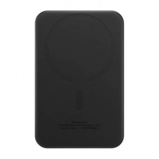 POWER BANK Baseus Magnetic Mini Wireless, 5000mAh, max 20W pe cablu, 1 x USB Type-C output/input, 15W wireless charging, include cablu USB Type-C la U