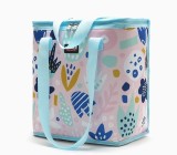 Geanta termoizolanta pentru alimente si bauturi,model flori,32x20x35 cm