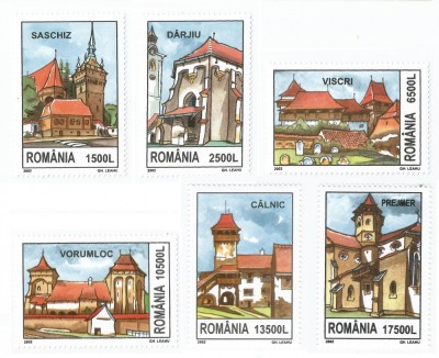 Romania, LP 1582/2002, Cetati sasesti din Transilvania, MNH foto