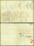 Italy 1849 Postal History Rare Stampless Cover + Content Trapani DB.465