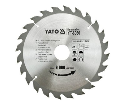 Disc fierastrau wolfram pentru lemn 184 mm x 24T YATO foto