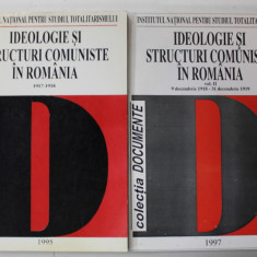 IDEOLOGIE SI STRUCTURI COMUNISTE IN ROMANIA , 1917 - 1919 , VOLUMELE I - II , de FLORIN TANASESCU ...NICOLAE TANASESCU , 1995 - 1997
