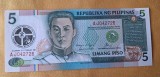 5 Piso 1991 - Bancnota Filipine - piesa SUPERBA - UNC