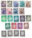 Germania Democrata - Marci diverse, 22 buc., 1953-1957 - valori obliterate