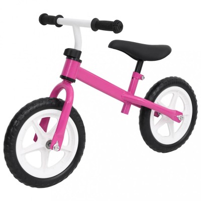 vidaXL Bicicletă pentru echilibru 9,5 inci, cu roți, roz foto