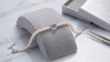Cumpara ieftin Bratara din Perle cu Inima din Argint 925 incrustata cu Zirconii