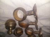 Piese vechi pt galerie pierdele draperii.metal turnat masiv greu posibil bronz auriu cu patina specifica,superbe