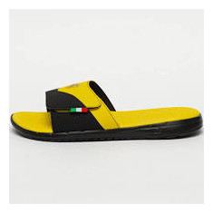 Papuci Puma x Ferrari cu velcro si model colorblock, Galben, 37 EU