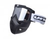 Ochelari Moto Cross ATV Enduro Unit Masca Rama Neagra Lentila Oglinda Argintie
