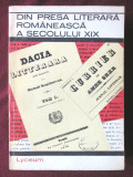 &quot;DIN PRESA LITERARA ROMANEASCA A SECOLULUI XIX&quot;, 1967
