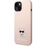 Husa pentru Apple iPhone 14 Plus, Karl Lagerfeld, Liquid Silicone, Roz KLHCP14MSLCTPI