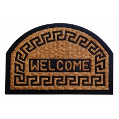 Covoras intrare Panama Ada Vanora, 60 x 40 cm, cauciuc/fibre de cocos, Bej/Negru