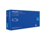 Set 100 bucati Manusi Nitrylex basic, Nitril, nepudrate, albastru inchis, marimea XL