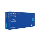 Set 100 bucati Manusi Nitrylex basic, Nitril, nepudrate, albastru inchis, marimea XL