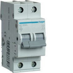 Siguranta automata 6A 2P Curba C 6ka Hager MC206A