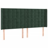 Cumpara ieftin Tablie pat cu aripioare verde inchis 203x16x118/128 cm catifea