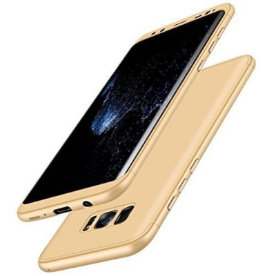 Husa protectie pentru Samsung Galaxy S8 Auriu Fullbody fata-spate folie de protectie gratis foto