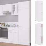 Dulap pentru frigider, alb, 60 x 57 x 207 cm, PAL GartenMobel Dekor, vidaXL