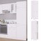 Gossi dulap de frigider, alb, 60x57x207 cm, lemn prelucrat