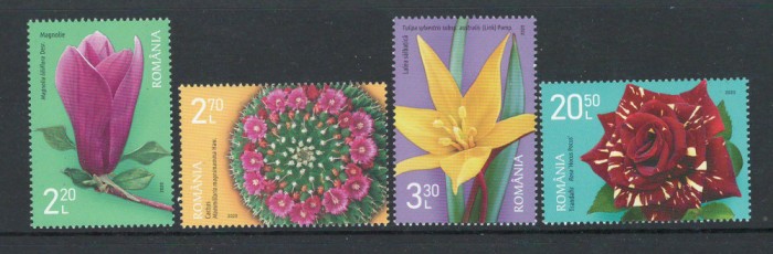 Romania 2020 - LP 2276 nestampilat - 160 ani Gradina Botonica Bucuresti, flori