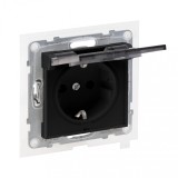 Cumpara ieftin Priza schuko simpla cu capac 2P+T IP44 Legrand Suno negru 721423