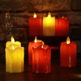 Lumanare led,baterii incluse,cu flacara miscatoare,trei culori