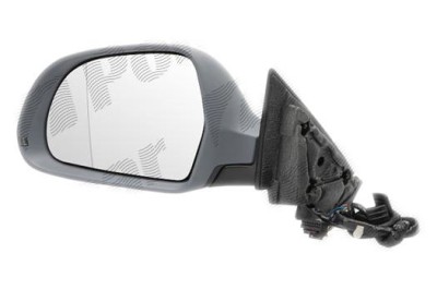 Oglinda exterioara Audi A3 (8p), 04.2008-2010 Model 3 Usi, partea Dreapta, culoare sticla crom, sticla asferica, carcasa grunduita, cu incalzire, aju foto