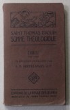 SAINT THOMAS D &#039;AQUIN - SOMME THEOLOGIQUE - DIEU - TOME PREMIER , 1925