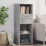 VidaXL Dulap &icirc;nalt, gri beton, 45x42,5x124 cm, lemn prelucrat