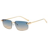Ochelari de soare premium fara rama, unisex Asteroid GSM S098, Lagoon